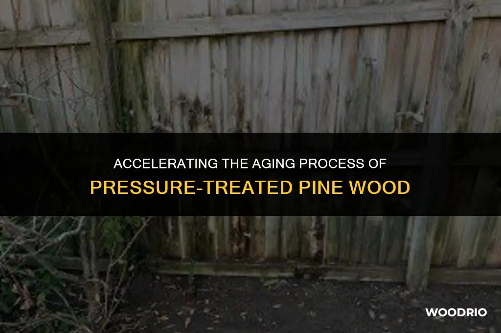how to age pressure treated pine wood fast
