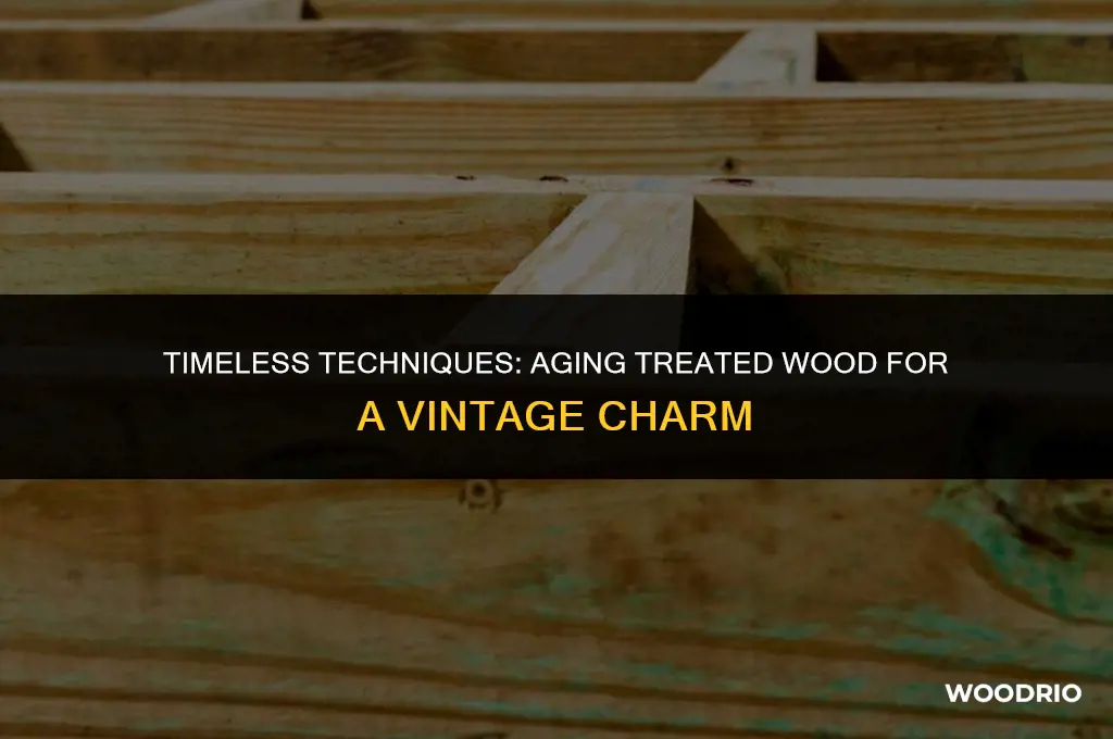 how to age treated wood
