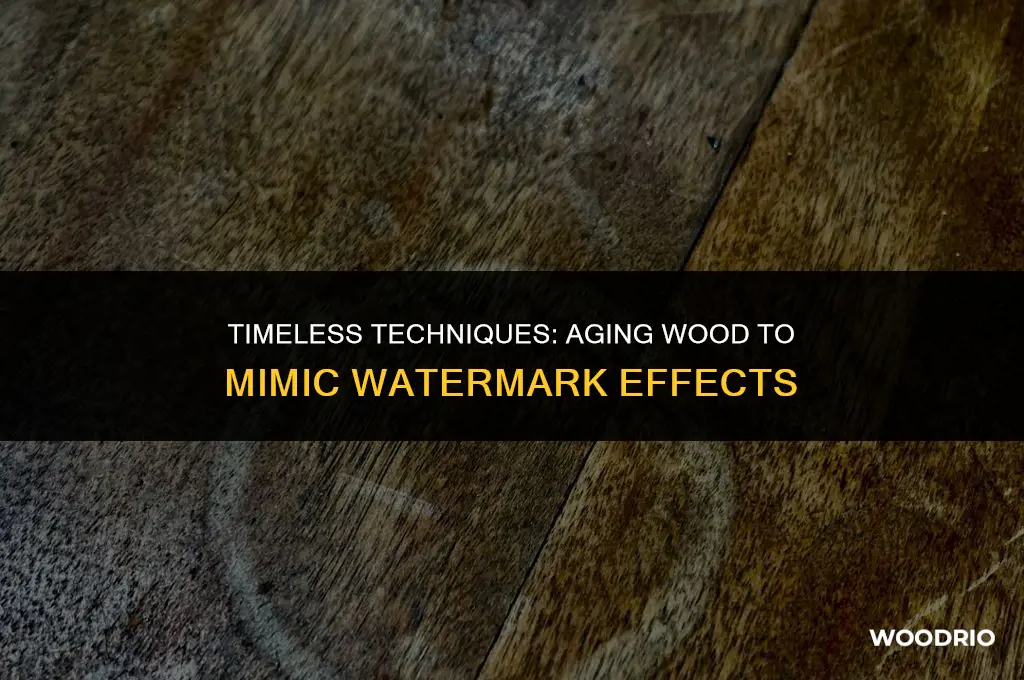 how to age wood to make it look like watermarks
