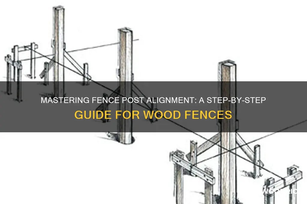 how to align wood fence posts