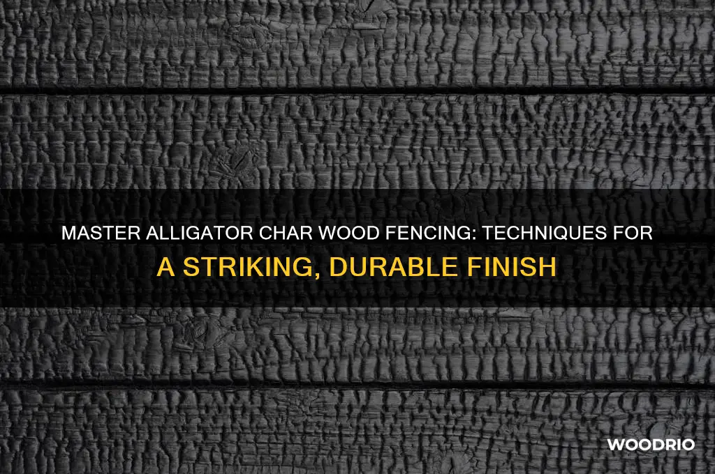 how to alligator char wood fence