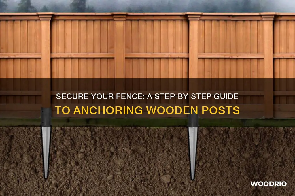 how to anchor a wooden fence post