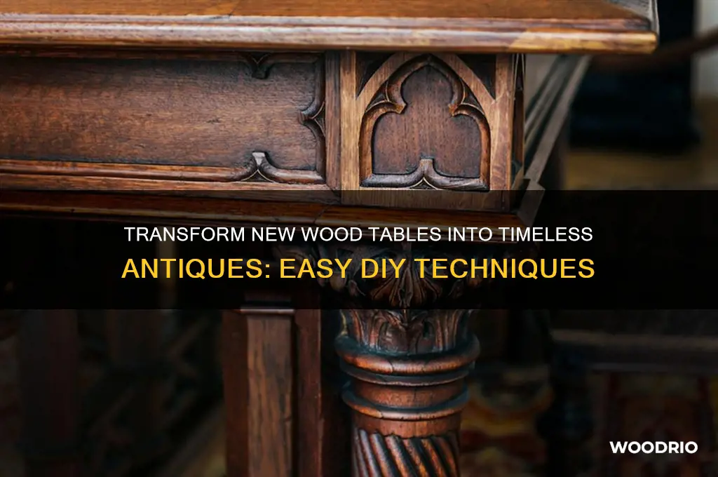 how to antique a new wood table