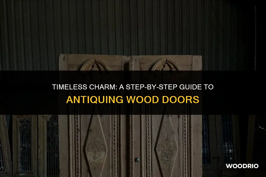 how to antique a wood door