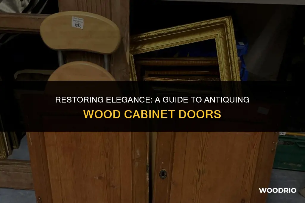 how to antique wood cabinet doors