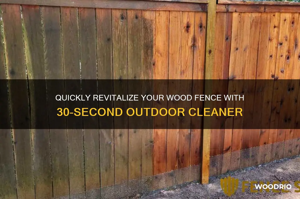 how to apply 30 second outdoor cleaner to wood fence