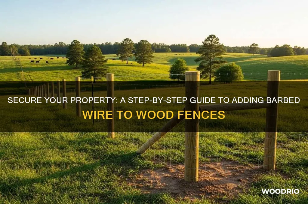 how to apply barbed wire on to a wood fence
