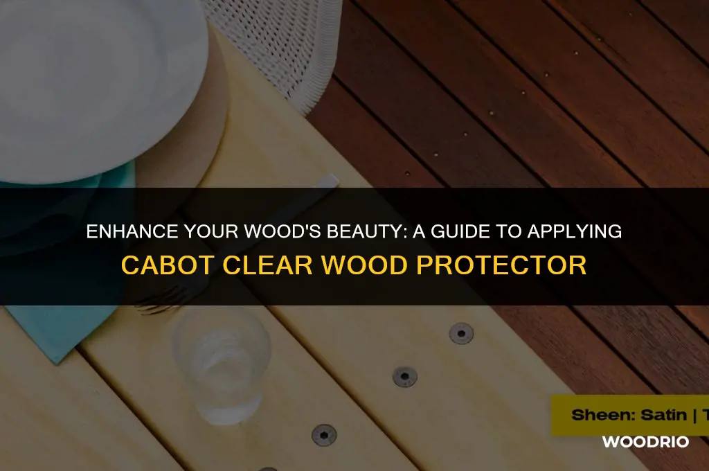 how to apply cabot clear wood protector