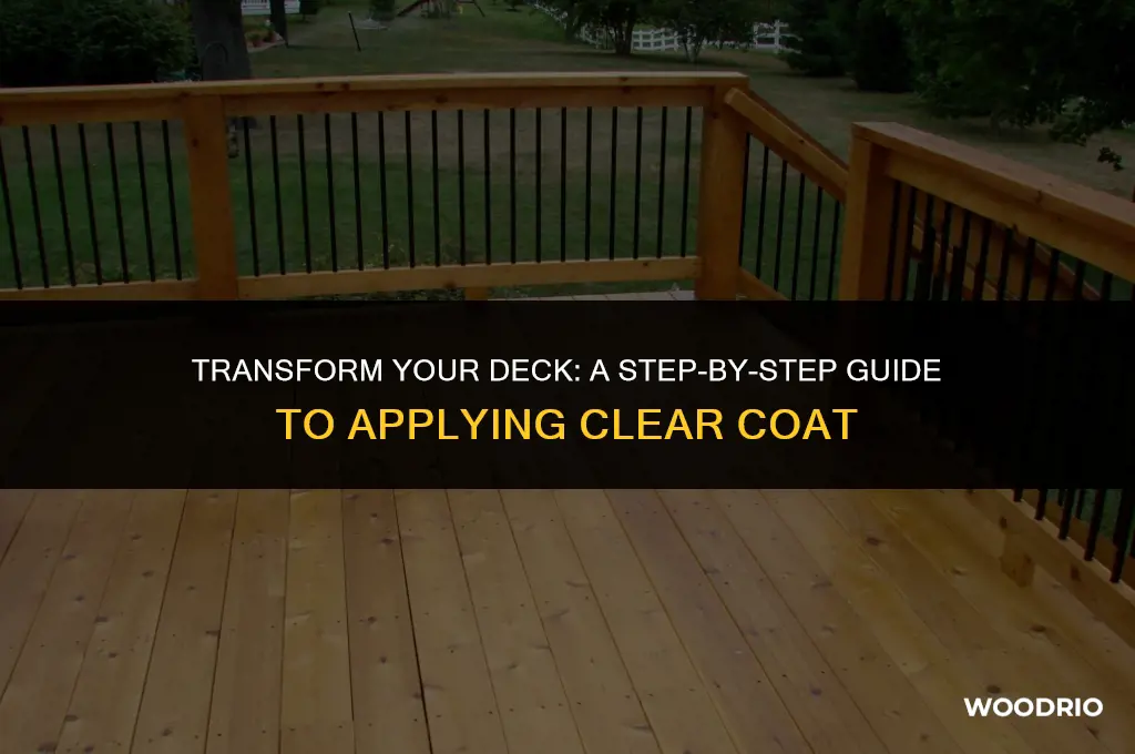 how to apply clear coat to wood deck