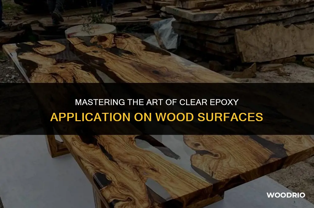 how to apply clear epoxy to wood