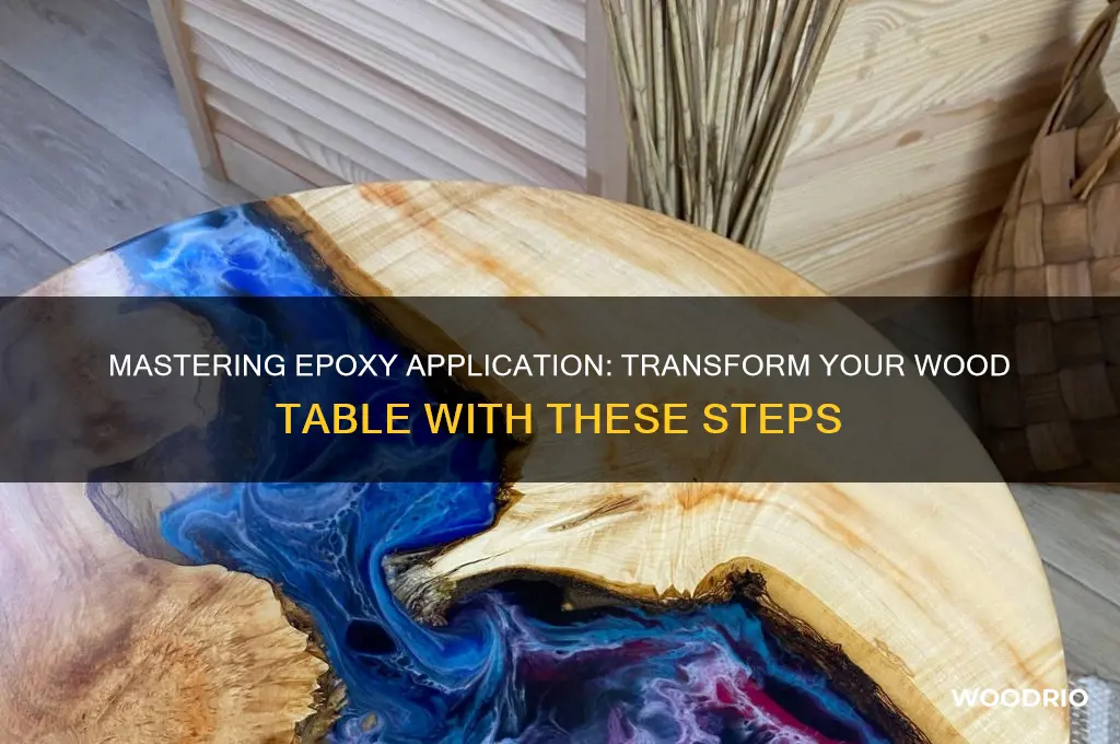 how to apply epoxy to wood table
