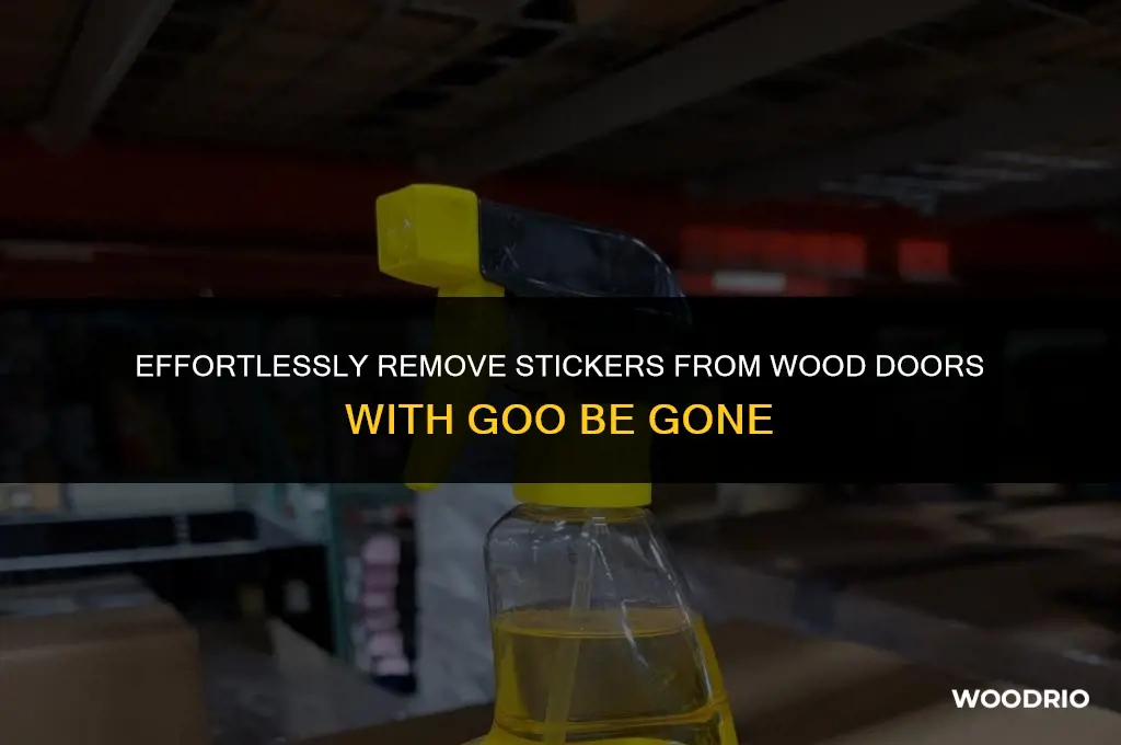 how to apply goo be gone on a wood door