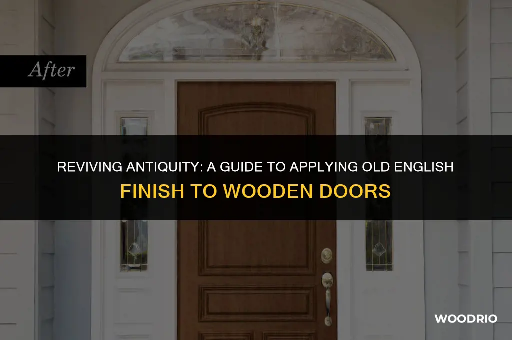 how to apply old english to a wooden door