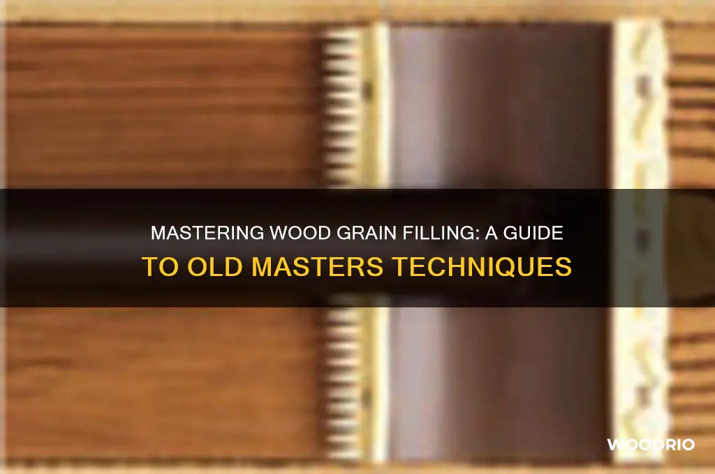 how to apply old masters wood grain filler