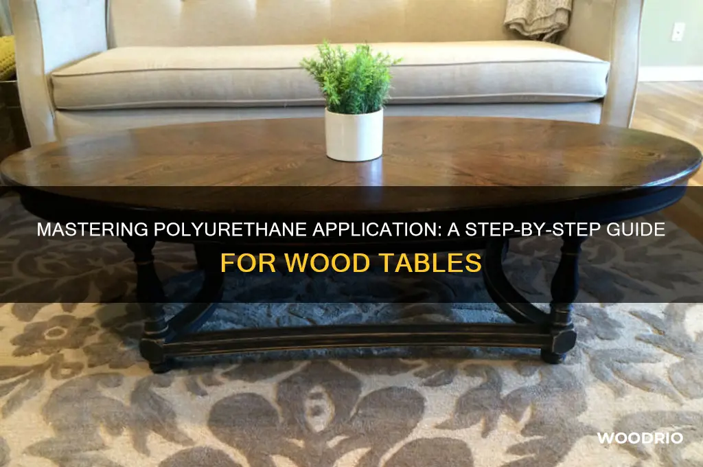 how to apply polyurethane to a wood table