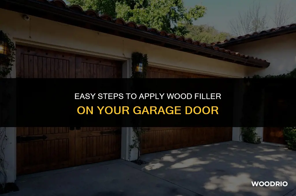 how to apply wood filler garage door