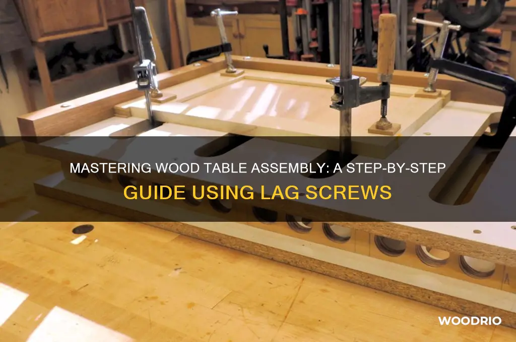 how to assemble a wood table with lag screws