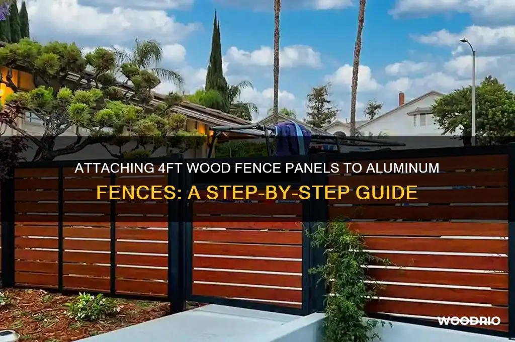 how to attach 4ft wood fence panels to aluminium fence