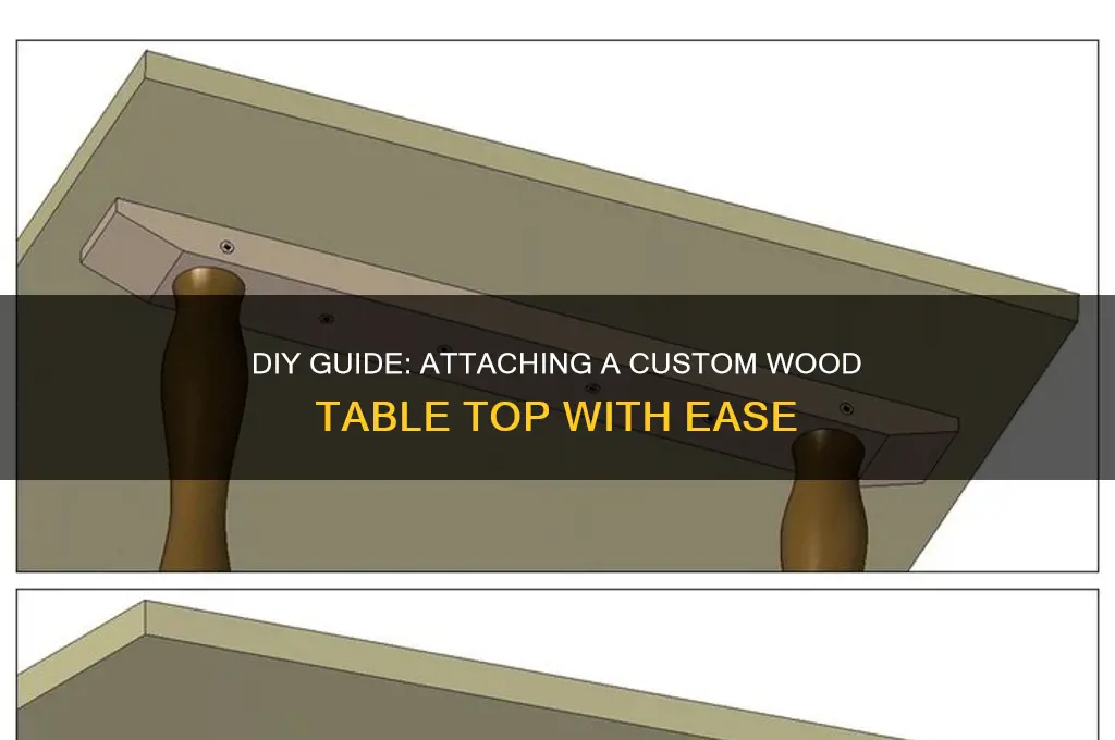 how to attach a custom table top wood