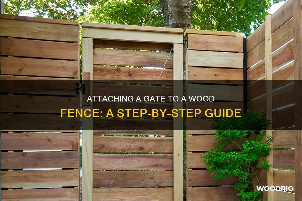 how to attach a gate to a wood fence
