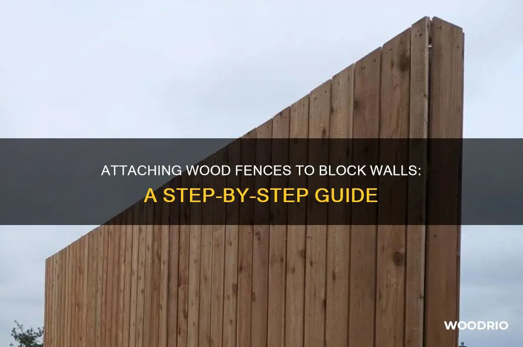 how to attach a wood fence to a block wall
