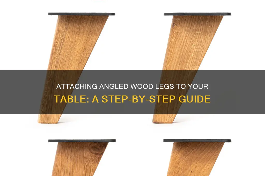 how to attach angled wood legs to a table