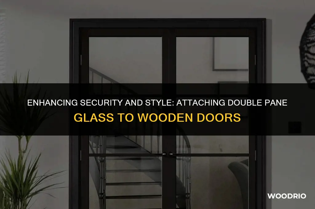 how to attach double pain glass to wooden doors