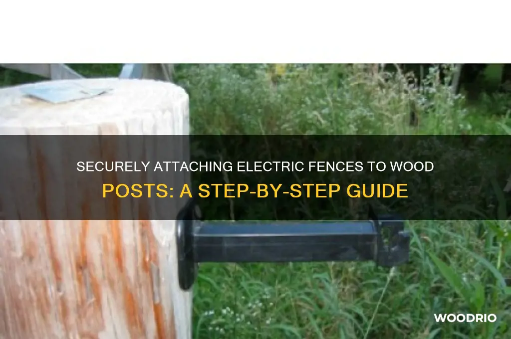 how to attach electric fence to wood post