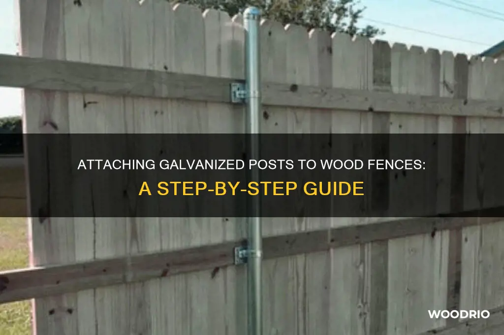 how to attach galvanized post to wood fence