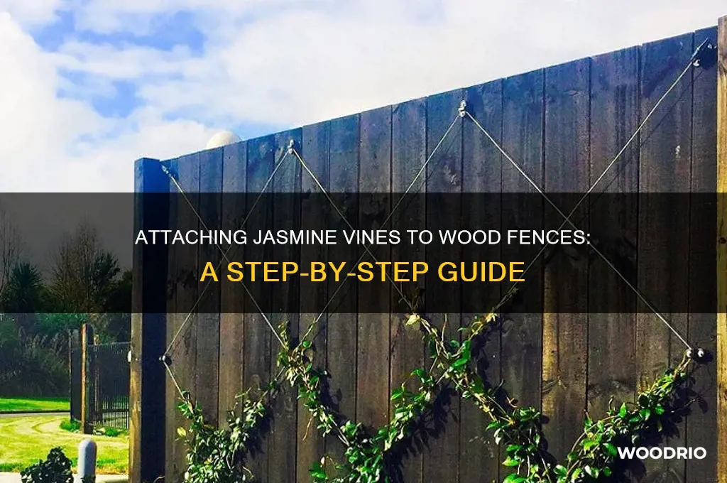 how to attach jasmine vines to a wood fence