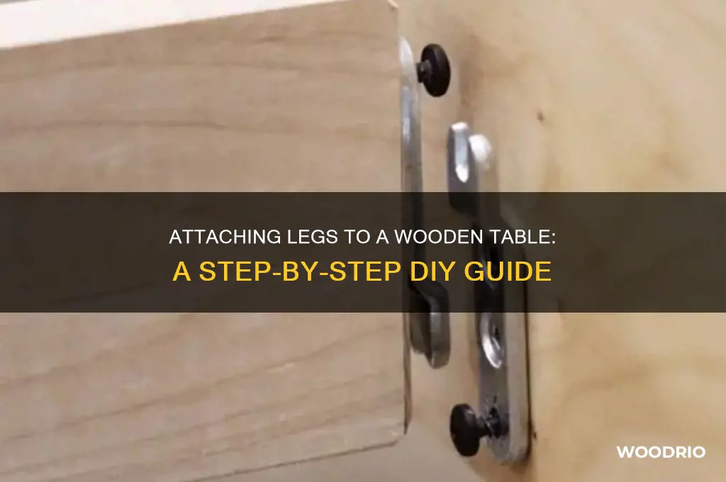 how to attach legs to a wooden table