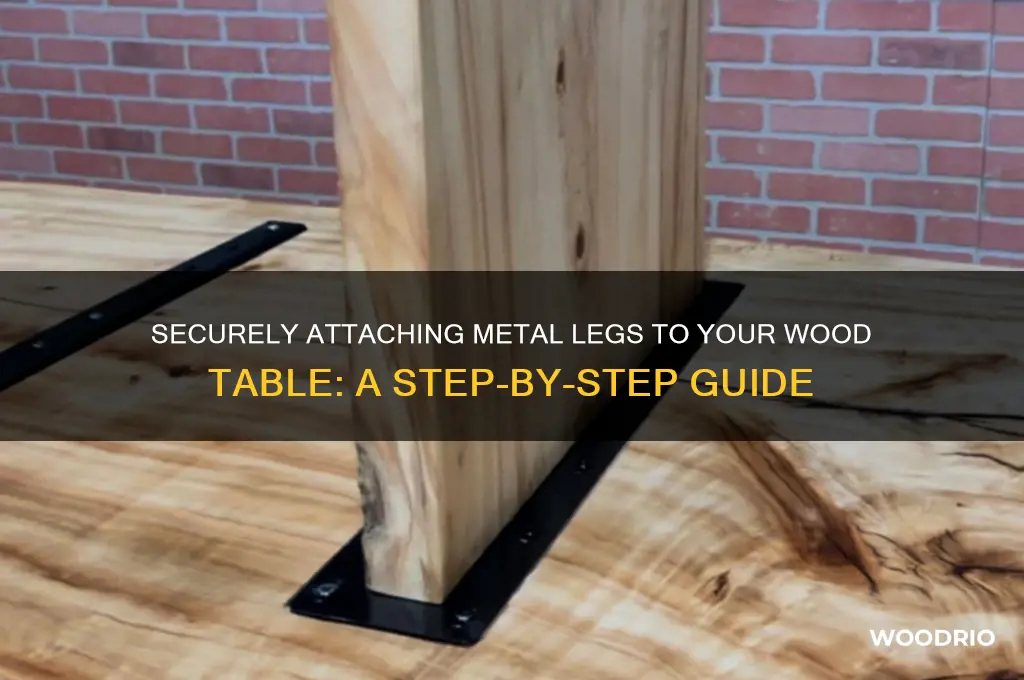 how to attach metal legs to a wood table