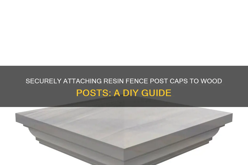 how to attach resin fence post caps to wood posts