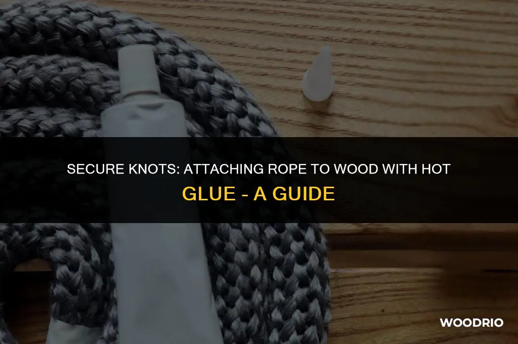 how to attach rope to wood will hot glue work