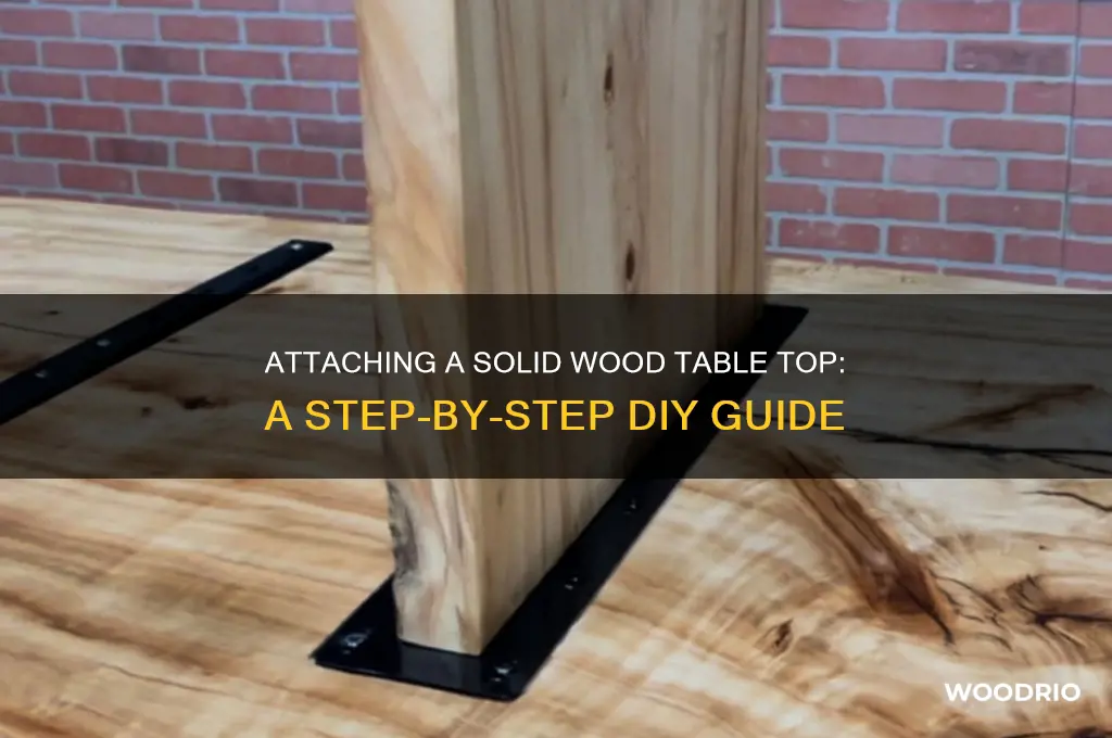 how to attach solid wood table top