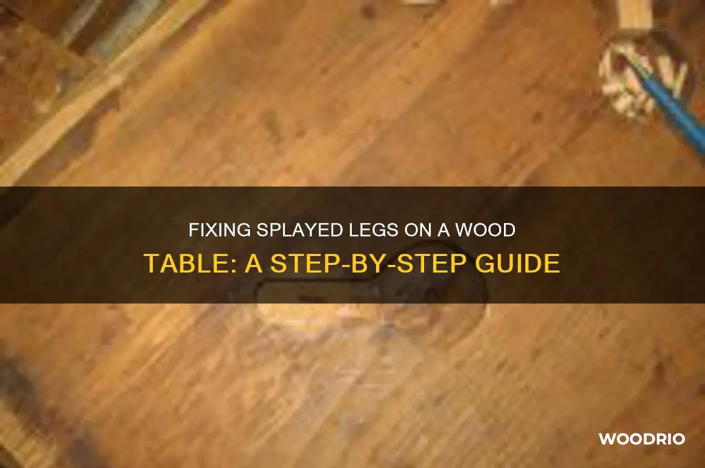 how to attach splayed legs wood table