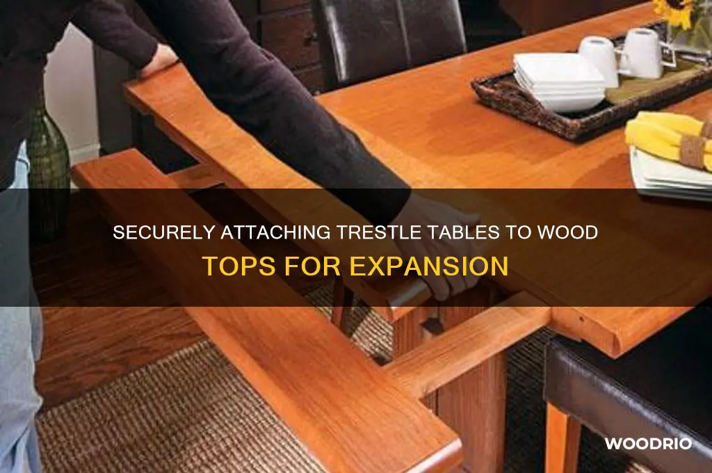 how to attach trestle table to top wood expansion
