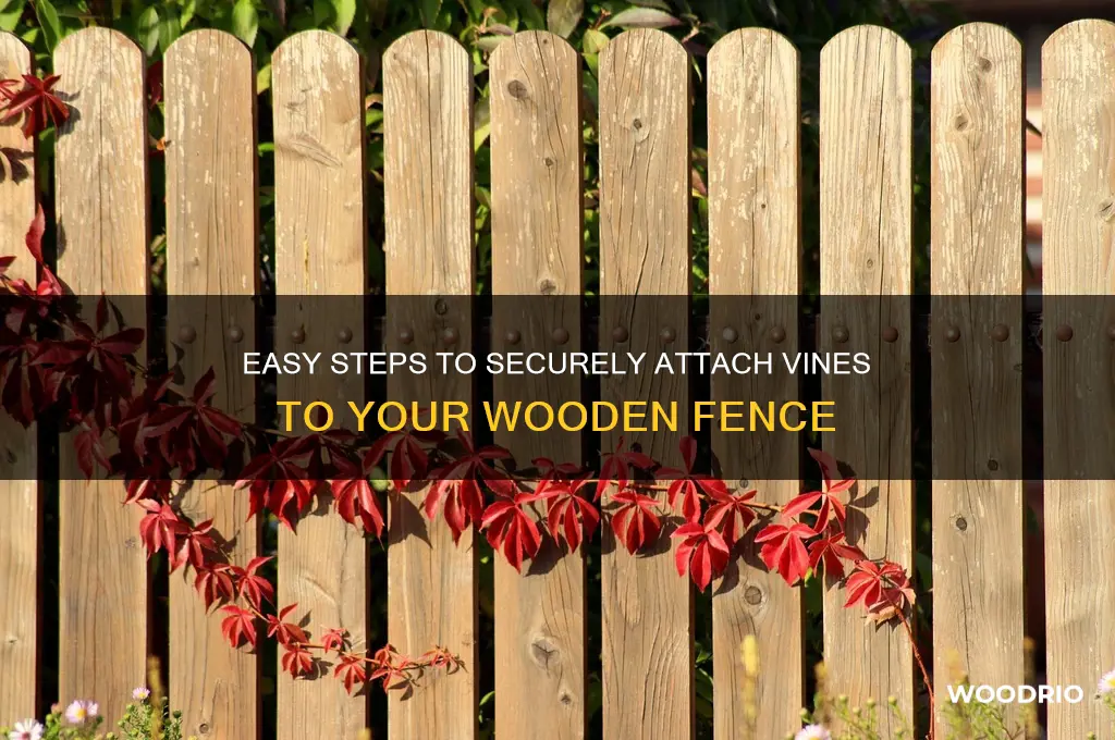 how to attach vines to wooden fence