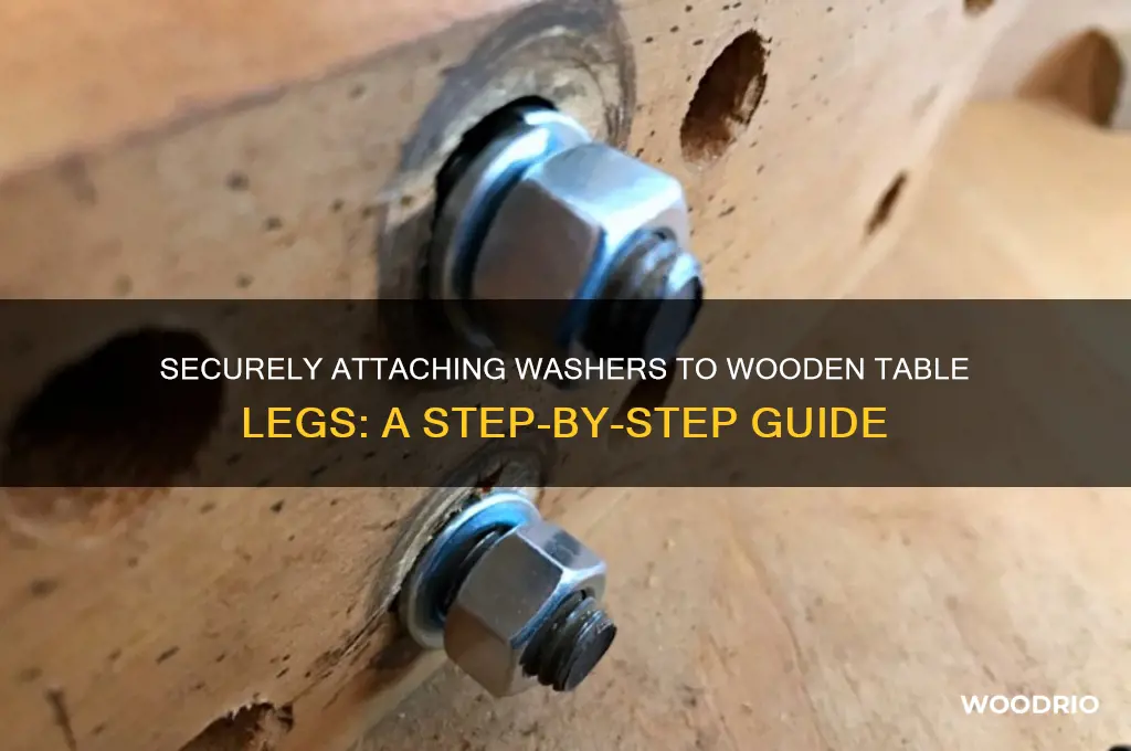 how to attach washers to wooden table legs