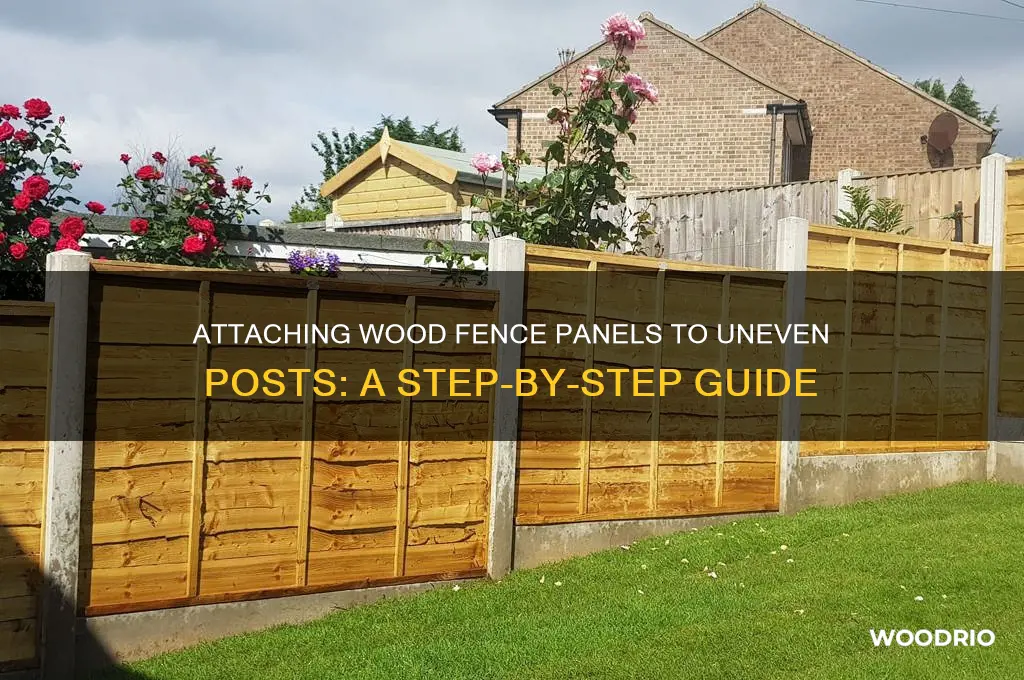 how to attach wood fence panel to uneven post