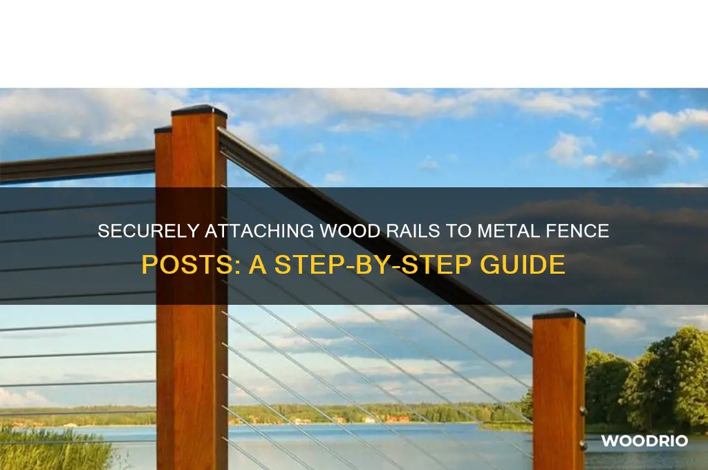 how to attach wood rails to metal fence posts