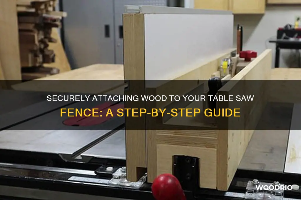 how to attach wood to table saw fence
