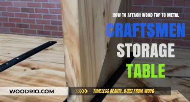 Securely Attaching a Wood Top to Your Metal Craftsmen Storage Table