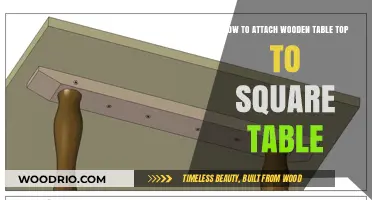 Securely Attaching a Wooden Tabletop to a Square Base: A DIY Guide