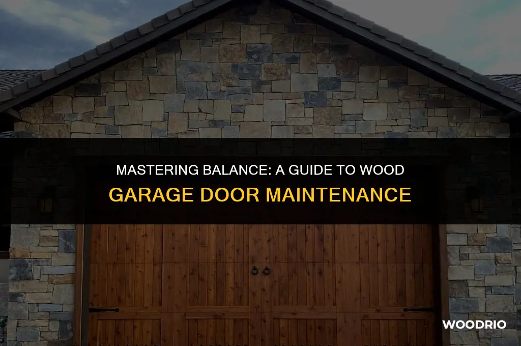 how to balance a wood garage door