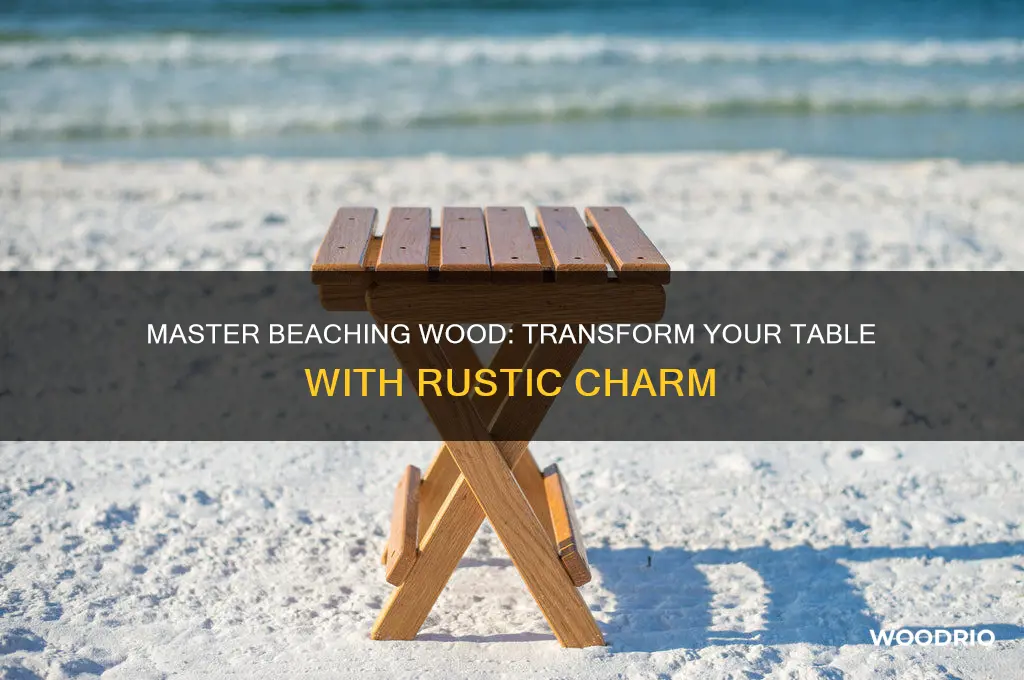 how to beach a wood table