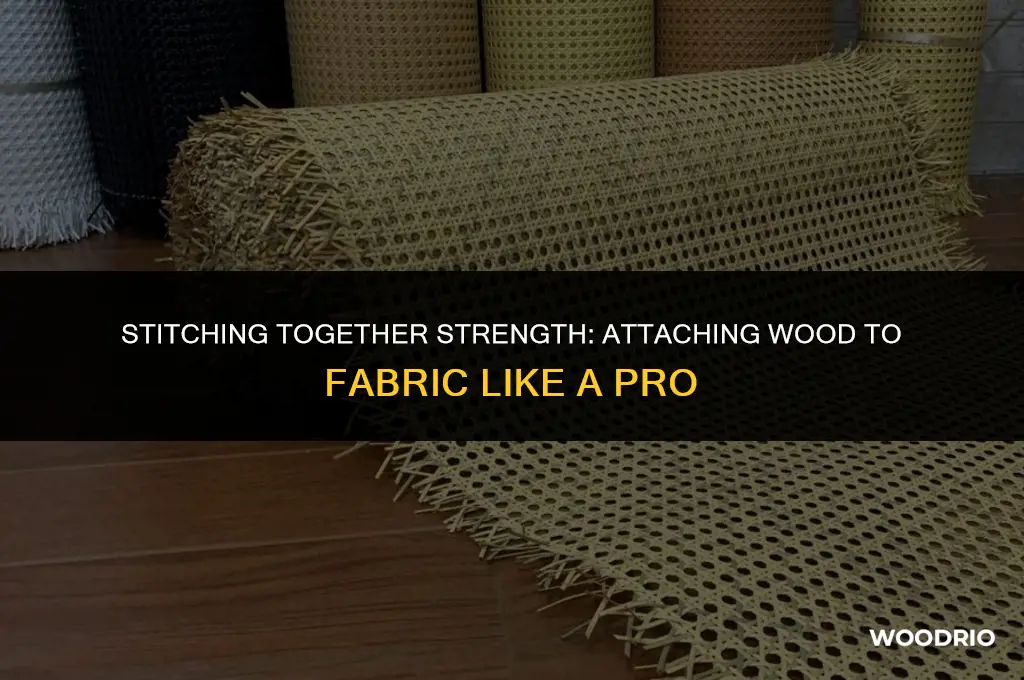 how to best attach wood to fabric