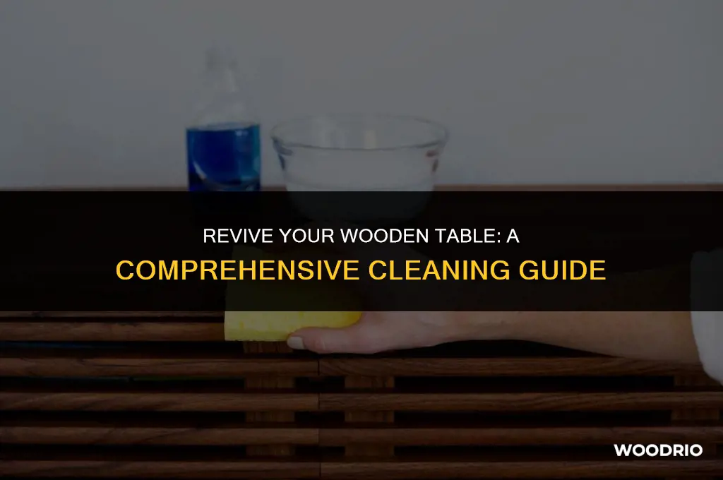 how to best clean a wood talbe