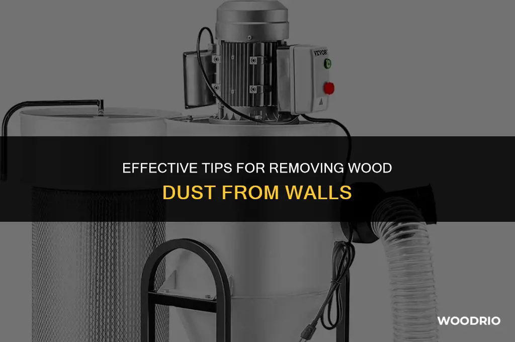 how to best clean wood dust off walls