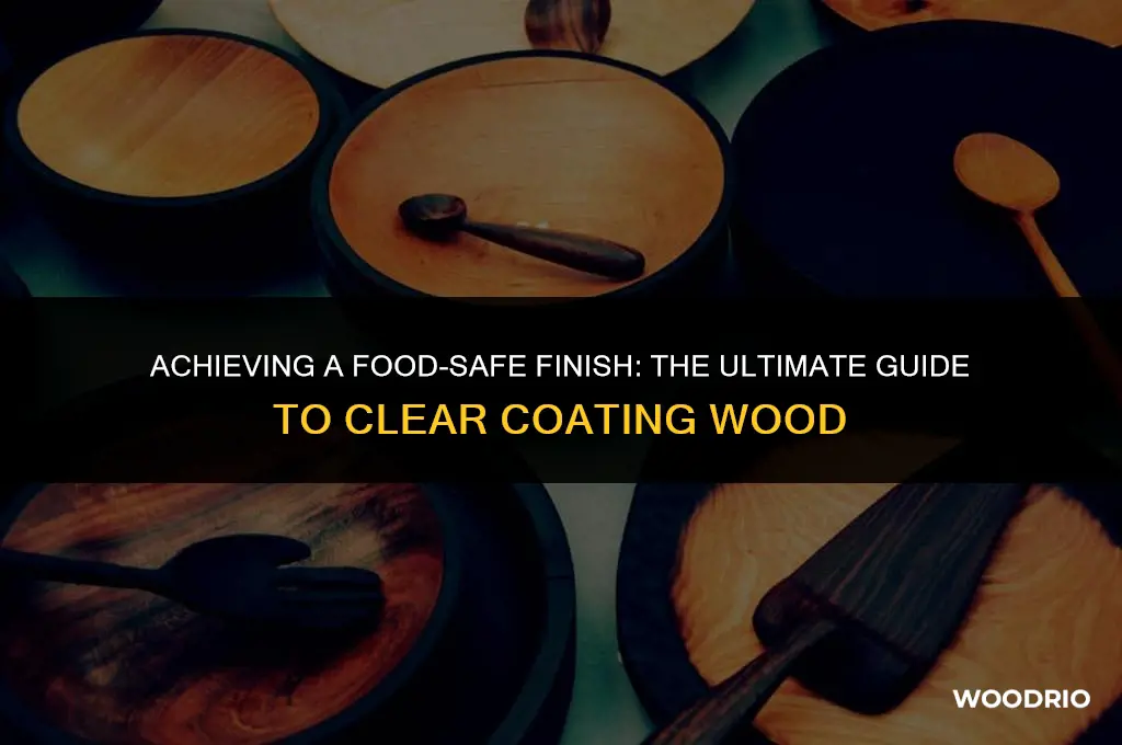 how to best clear coat wood food safe